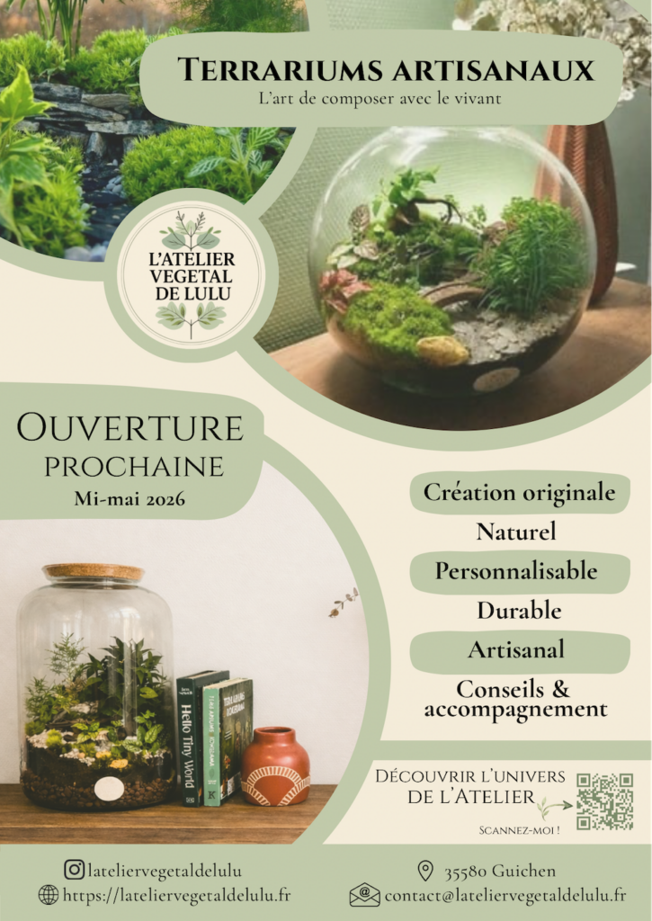 Flyer présentation ouverture prochaine by l'Atelier Végétal de Lulu