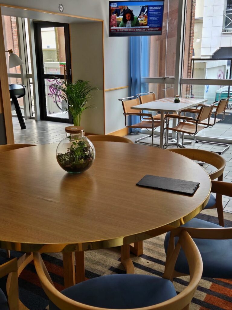 Terrarium végétal artisanal en verre fermé avec plantes naturelles by l'Atelier Végétal de Lulu / Mercure Rennes Centre Parlement